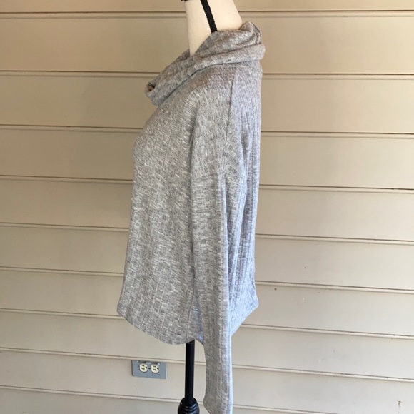 NWT Bp Grey Heather Brushed Knot Cowl Neck Sweater - Picture 4 of 8